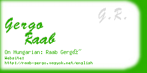 gergo raab business card